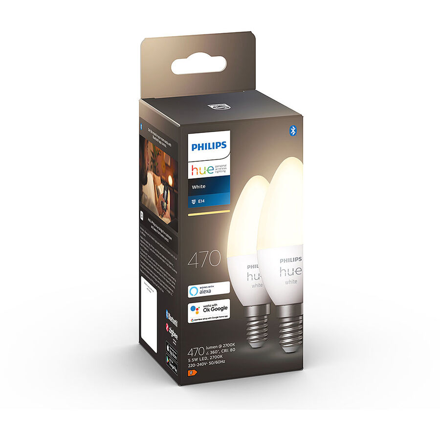 Image of Philips Hue Philips Hue White Kerze E14 5.5W Duo