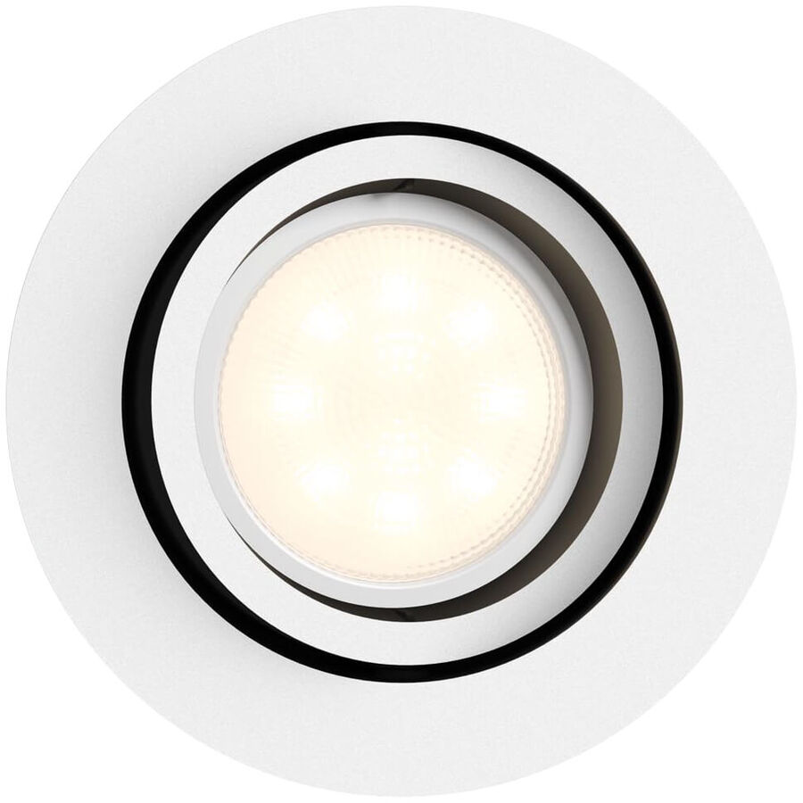 Philips Hue Philips HUE LED Einbauspot rund Milliskin 5041131P7, 250lm, weiss, inkl. Dimmschalter