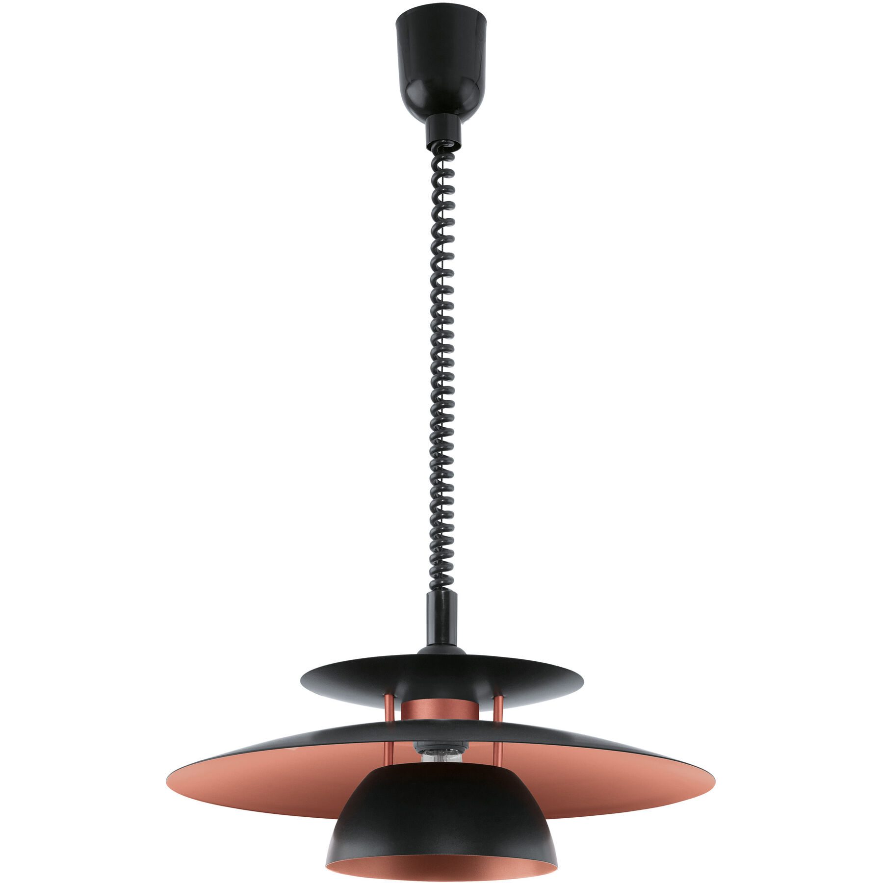 Eglo Pendellampe Brenda Schwarz Stahl 110 cm - Farbe: kupfer - Material: Kunststoff/Metall - LED