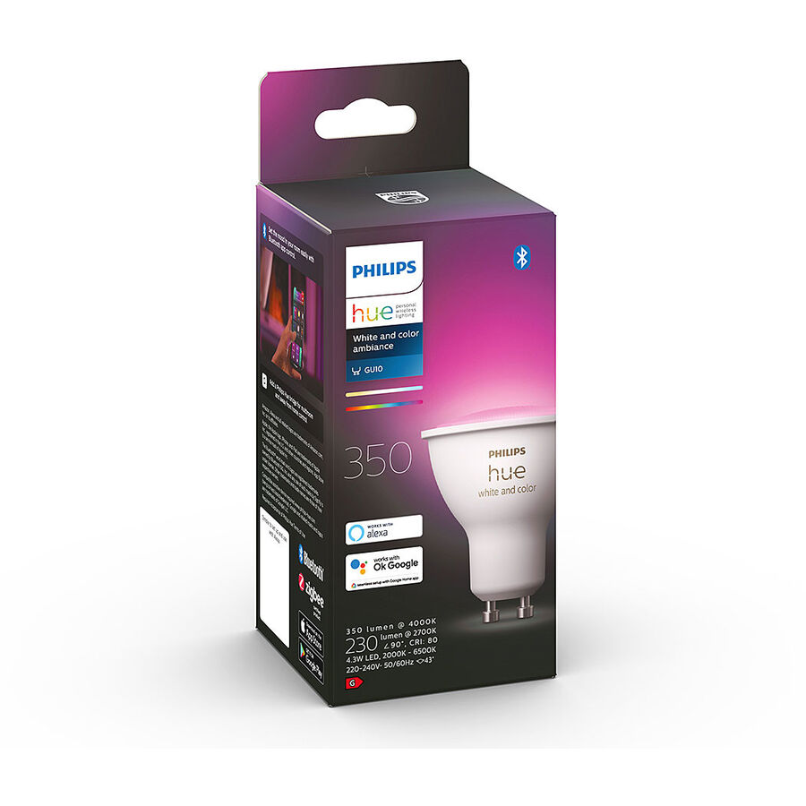 Philips Hue Philips Hue GU10 Blanc & Amb. Col. 4.3 W