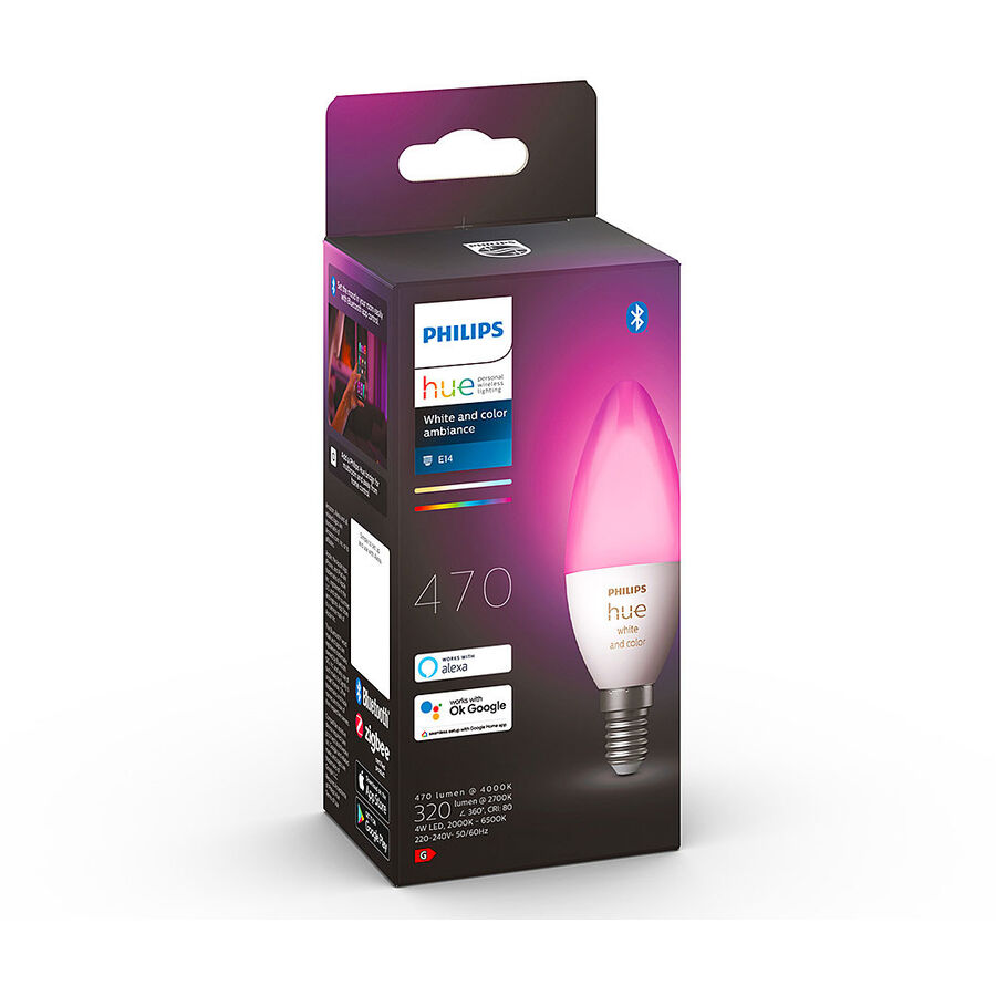 Philips Hue Philips Hue Ampoule connectée forme bougie E14 Blanc 4 W