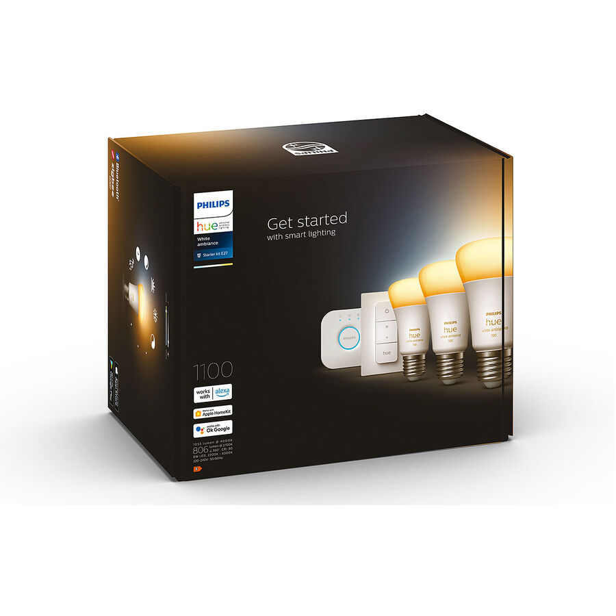 Philips Hue Philips Hue White Ambiance E27 8 W Lot de 3
