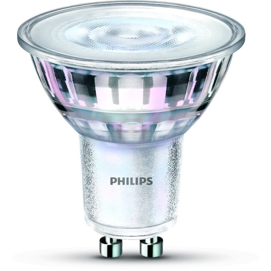 Lampadine Philips Vetro GU10 4.9 W - Colore: Argento - Materiale: Bicchiere - Colore chiaro: Bianco caldo