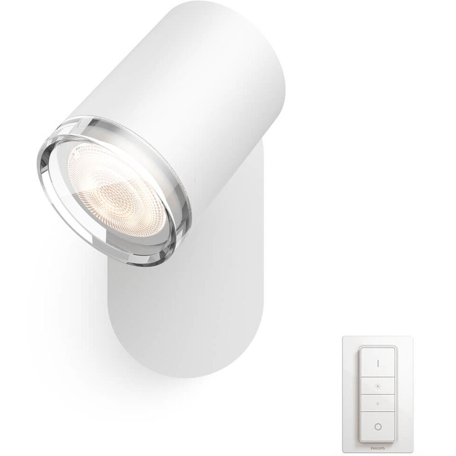 Philips Hue Philips Hue White Amb. Adore Spot 1 flg. blanc 350lm incl. interrupteur à variateur