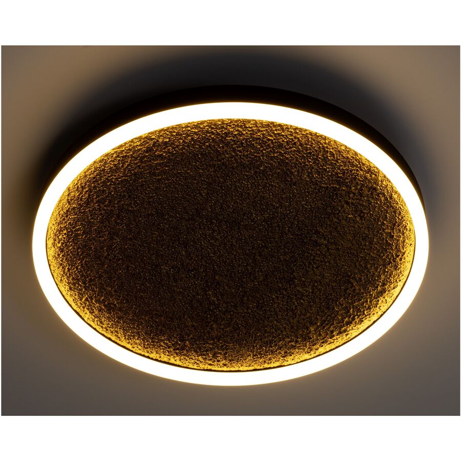 Deckenlampe Aian Gold/Schwarz Kunststoff/Metall 40 cm 6 cm - Farbe: schwarz-gold - Material: Metall/Kunststoff - LED - Lichtfarbe: Warmweiss - Kaltes Tagesweiss - LED Energiesparlampen