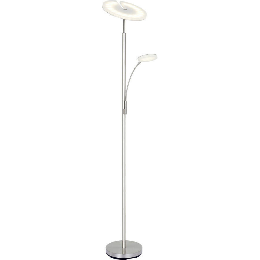 Stehlampe Tiras Satiniert Metall/Kunststoff 3860 lm H 180 cm - LED - Lichtfarbe: Warmweiss - Kaltes Tagesweiss - LED Energiesparlampen