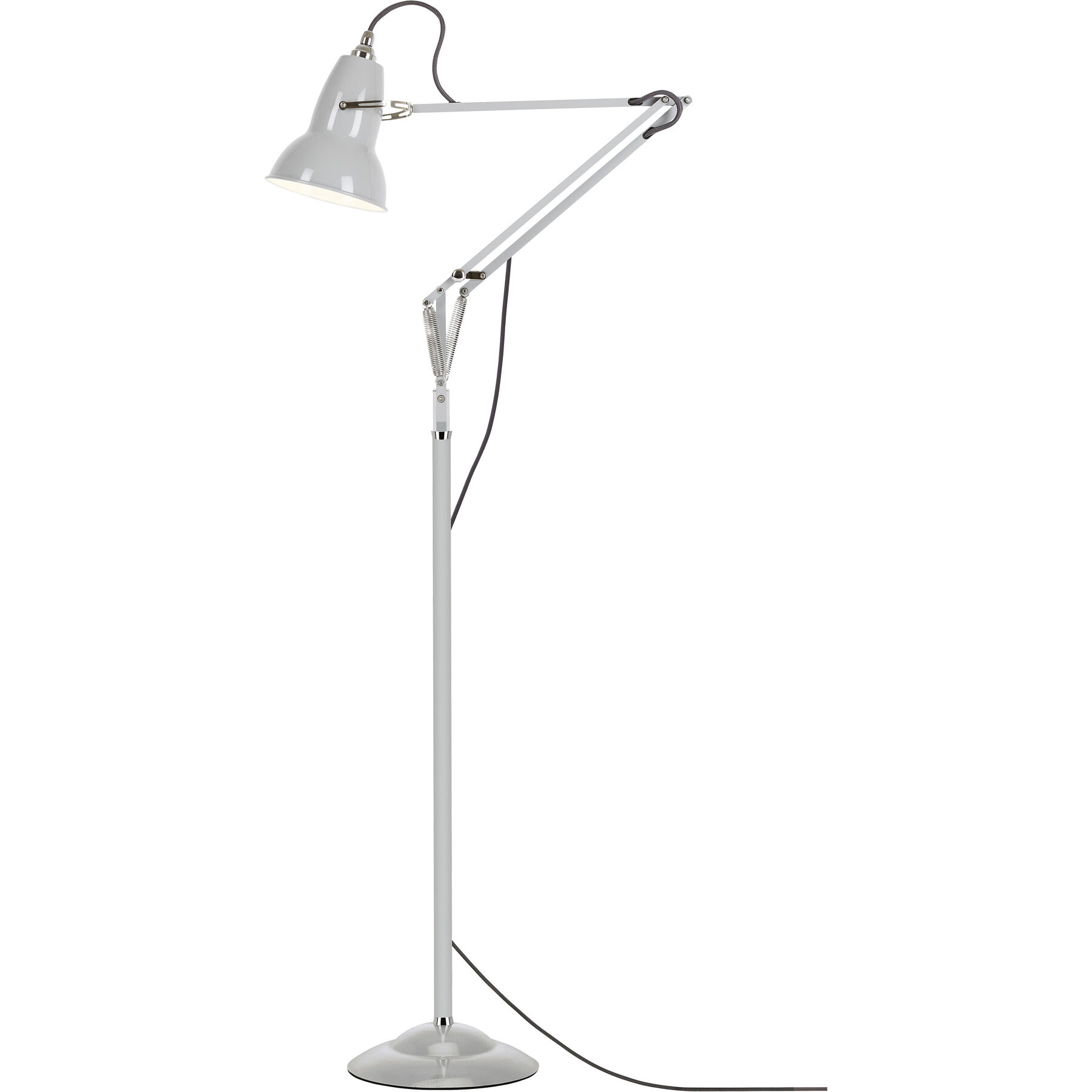 ANGLEPOISE Stehlampe Original 1227 grau Aluminium/Eisen 600 lm H 140 cm - LED - Lichtfarbe: Extra warmweiss - LED Energiesparlampen