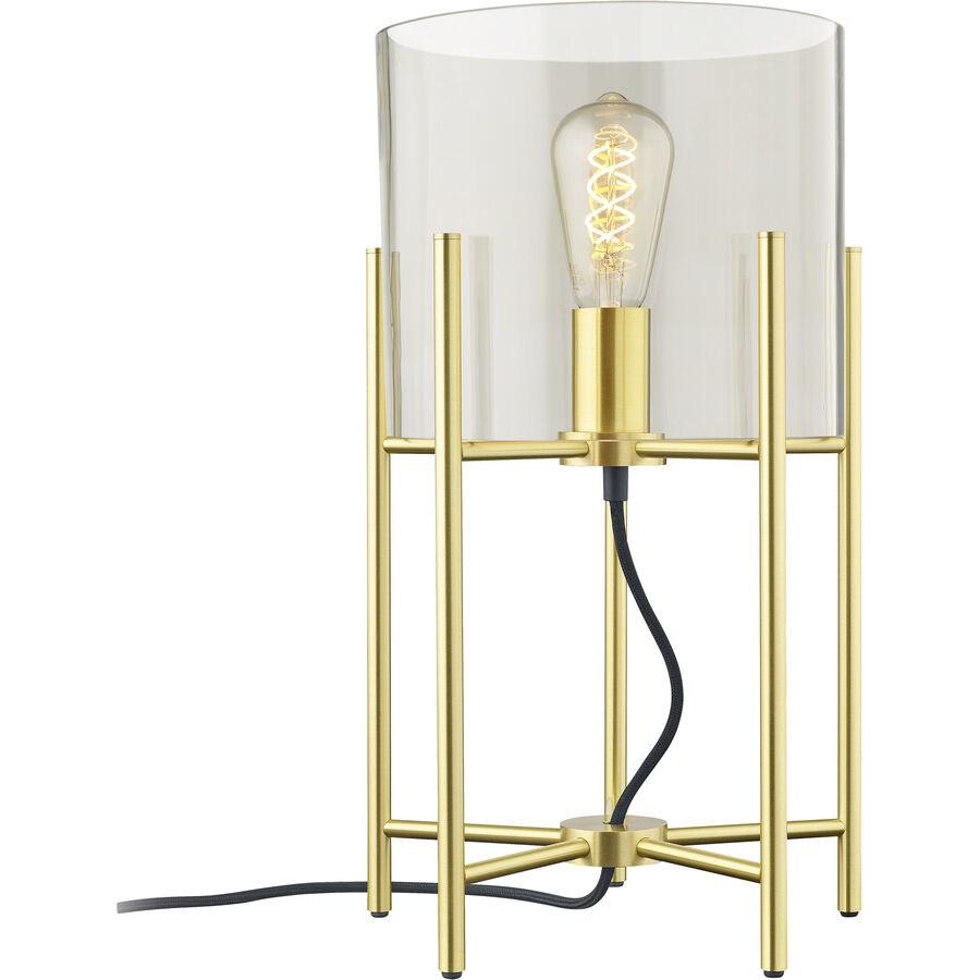 Designer-Tischlampe Bankamp Heritage E27 Messing matt H 34 cm - Farbe: Gold - Material: Messing/Glas