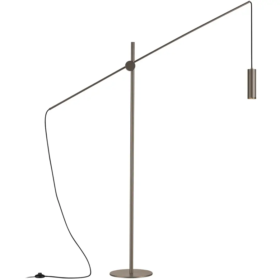 Stehlampe Adina Taupe Metall H 290 cm