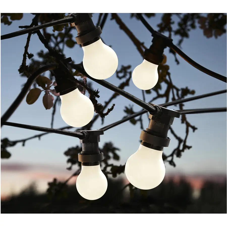 Lichterkette Party-Deco Schwarz Kunststoff Warmweiss (2800