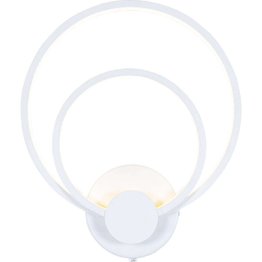 Wandlampe Aras Weiss Metall/Kunststoff 1150 lm Dimmbar B 26 cm - LED - Lichtfarbe: Extra warmweiss - LED Energiesparlampen