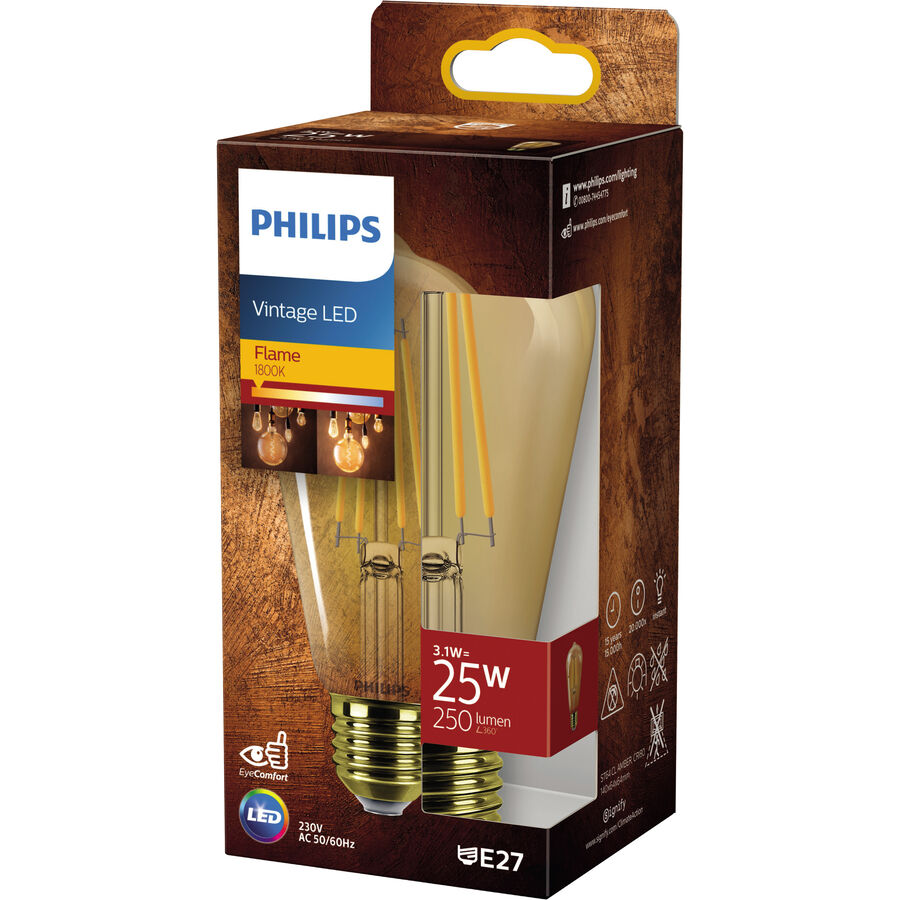 Philips Philips LEDclassic oro sostituisce 25W, E27, bianco caldo (1800 Kelvin), lampada decorativa
