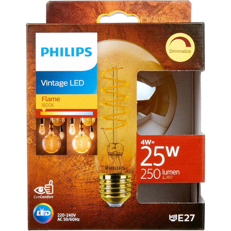 Philips Philips LEDclassic oro sostituisce 40W, E27, bianco caldo (2200 Kelvin), lampada decorativa, dimmerabile