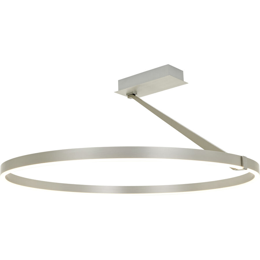 Deckenlampe Nea silber Metall/Kunststoff 5000 lm Dimmbar B 80 cm - LED - Lichtfarbe: Extra warmweiss - LED Energiesparlampen