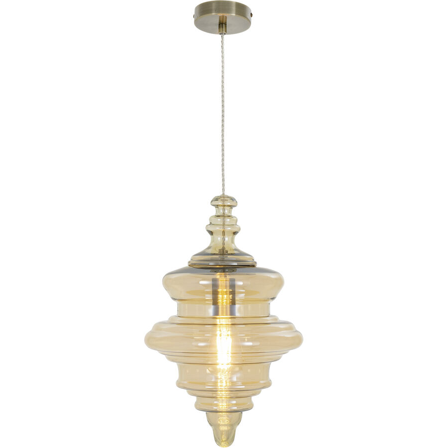 Pendellampe Mara Bernstein Metall/Glas B 27 cm