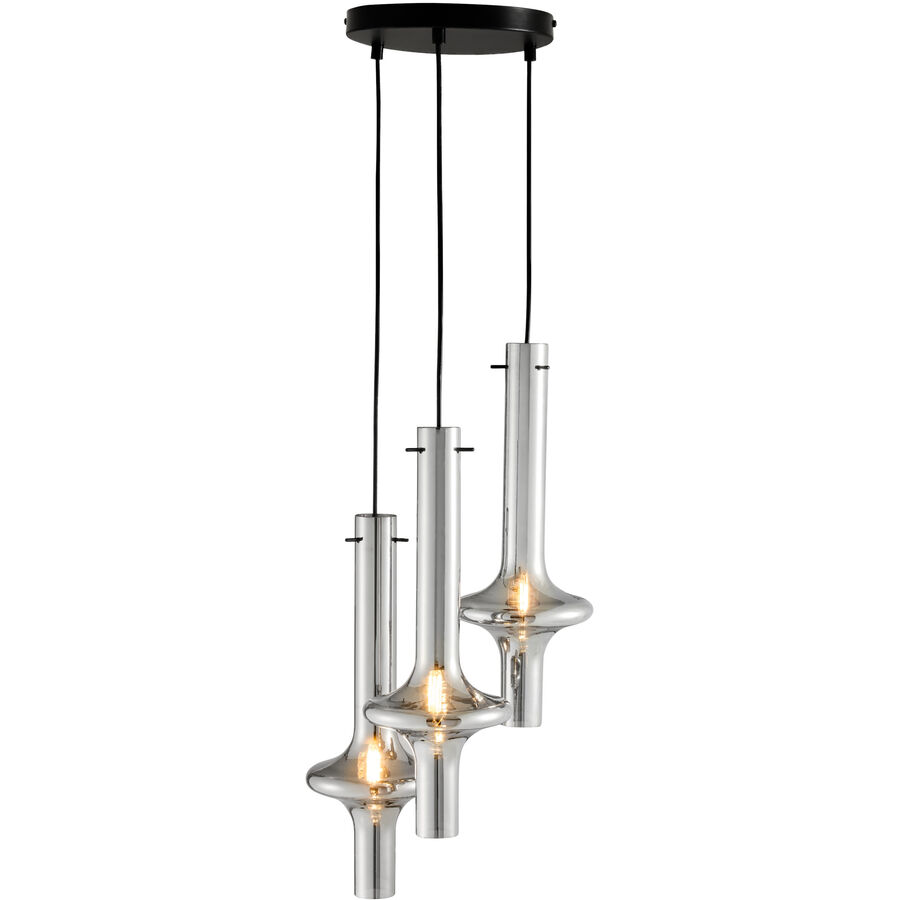 Pendellampe Aurelia rauchgrau Metall/Glas B 15 cm
