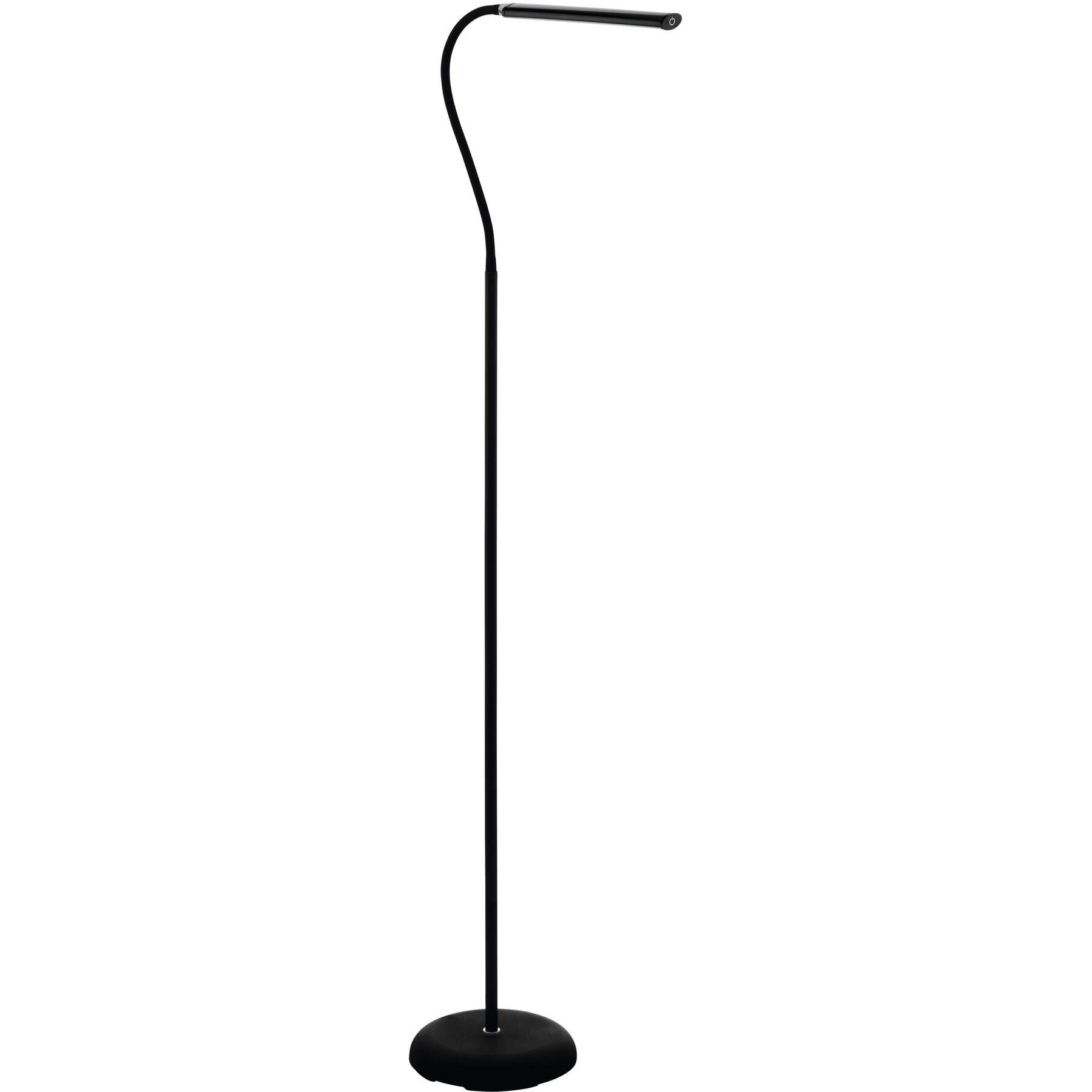 Eglo Stehlampe Laroa Schwarz Kunststoff 600 lm Dimmbar H 130 cm - LED - Lichtfarbe: Helles Neutralweiss - LED Energiesparlampen