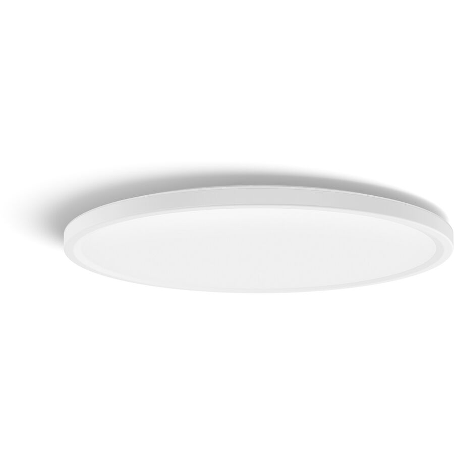 Plafoniera Tento slim M Philips Hue plastica bianca Ø 42,1 cm - Colore: bianco - LED - Colore chiaro: Bianco caldo - bianco luce diurna - Lampade LED a risparmio energetico