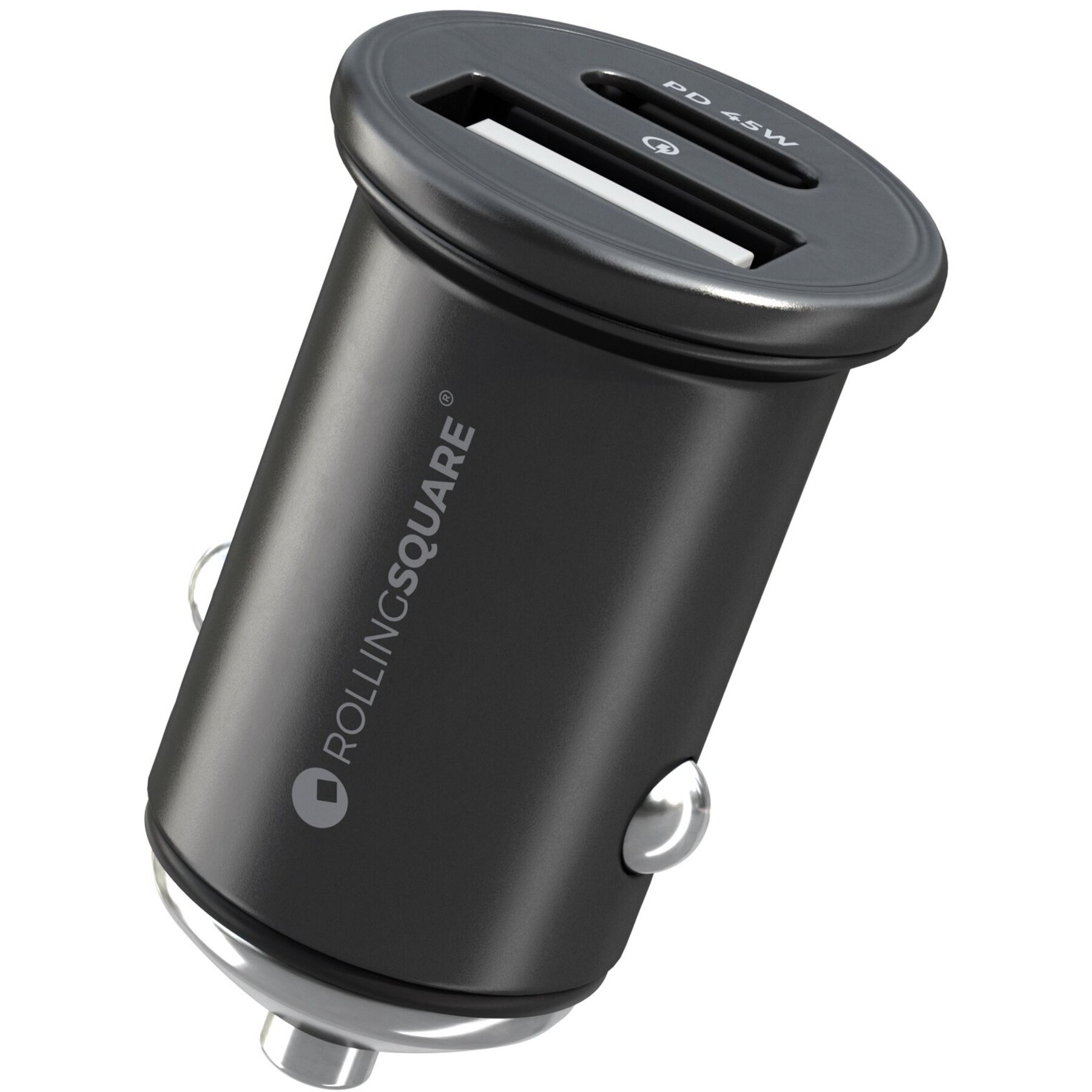 Adattatore per auto Rolling Square Nero - Materiale: Plastica