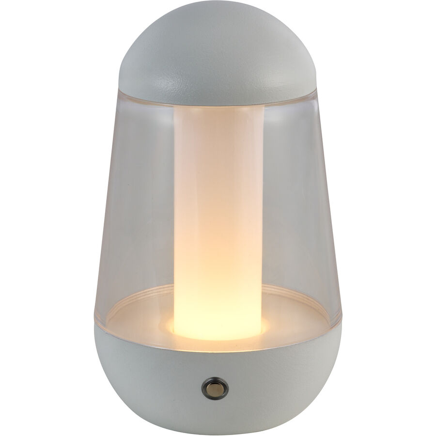 Tischlampe Kim weiss Aluminium H 17.5 cm 320 lm - Farbe: Weiß - LED - Lichtfarbe: Extra warmweiss - Helles Neutralweiss - LED Energiesparlampen