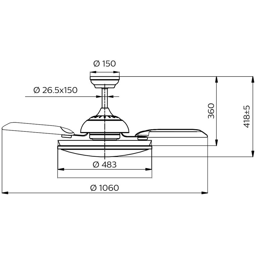 Philips Deckenventilator mit Licht Philips