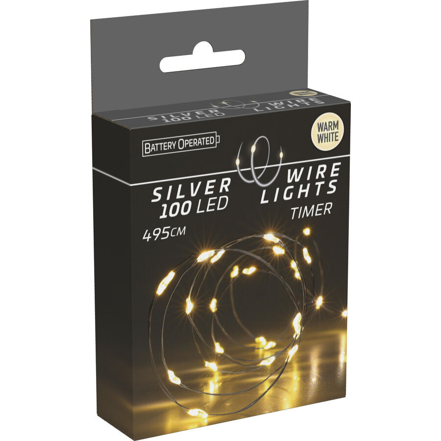 Éclairage de Noël Traditional blanc/argent - Matériel: Plastica - LED - Couleur de la lumière: Blanc chaud
