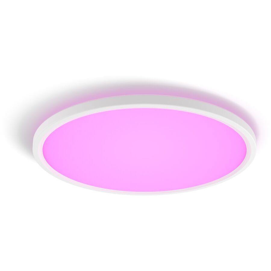 Plafoniera Tento M Philips Hue in plastica bianca Ø 42,1 cm - Colore: bianco - LED - Colore chiaro: Bianco caldo - bianco luce diurna - Lampade LED a risparmio energetico
